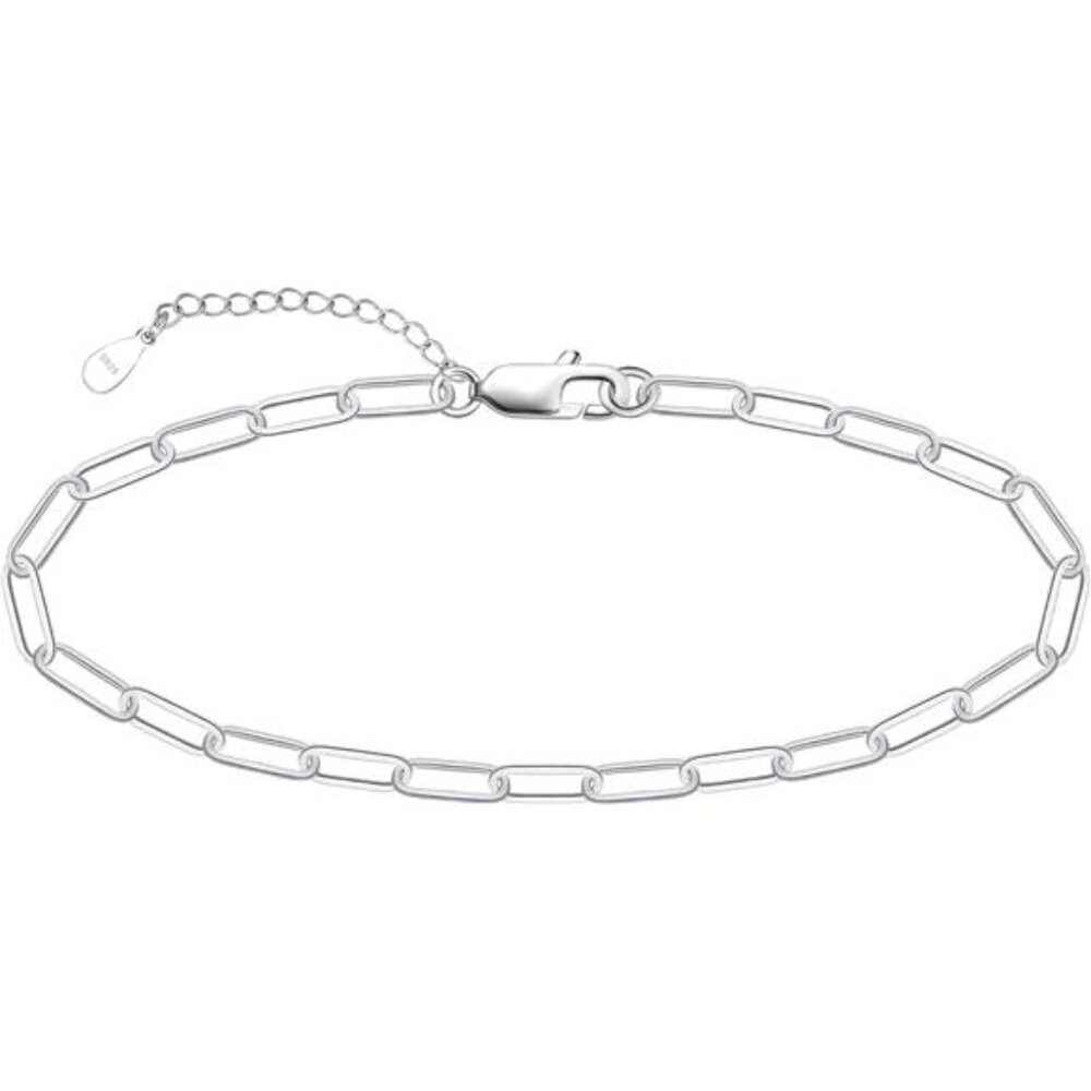 925 Sterling Silver Ankle Bracelet Multilayer Anklets for Women Satellite, Star